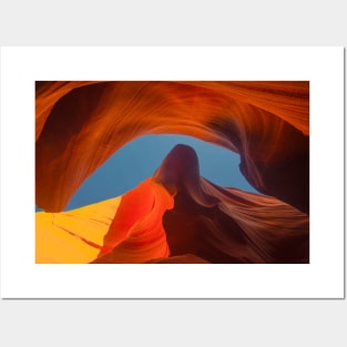 Looking Skyward, Lower Antelope Slot Canyon Posters and Art